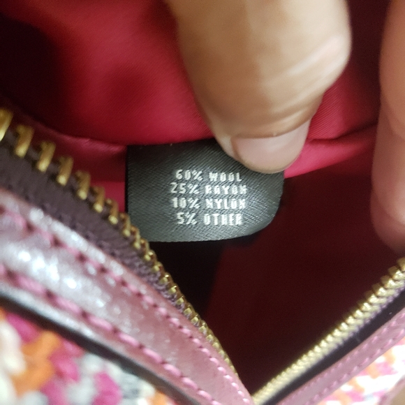 Vtg COACH Limited Edition Hamptons tweed Houndstooth Satchel RARE - Picture 10 of 15